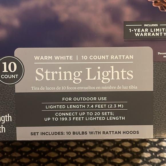 Better Homes And Gardens Rattan String Lights - Picture 5 of 6